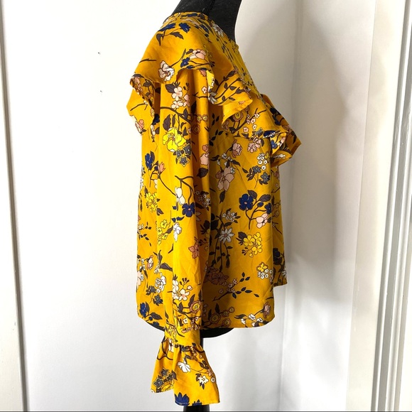 MELLODAY Pleated Bell Sleeve Blouse - Picture 10 of 12